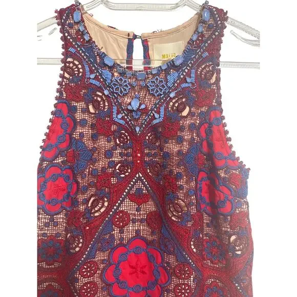 Anthropologie Maeve Women's Moran NWT Shift Dress Size 00 Sleeveless Summer